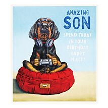 Son ‘Dog Games’ Birthday Card