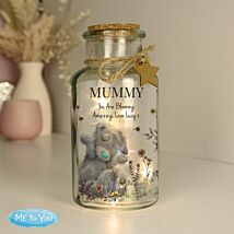 Personalised Floral LED Glass Jar