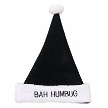 Bah Humbug Black Santa Hat