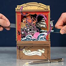 Octopus Paper Theatre 3D Pop Up Birthday Card