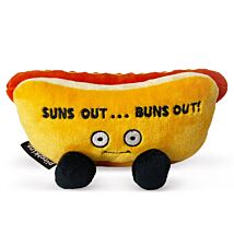 “Suns Out Buns Out” Plush Hot Dog