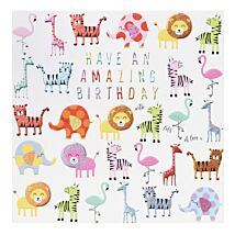 Rainbow Drops ‘Safari Animals’ Birthday Card