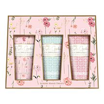Royale Garden Rose, Poppy & Vanilla Set of 3 Hand Creams