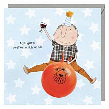 Age Gets Better With Wine Birthday Card