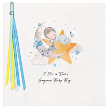 A Star is Born Boy New Baby Card