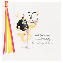 Some Girls Sparkle 50 Luxury Birthday Card