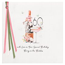 Bubbles 60 Luxury Birthday Card