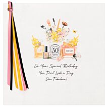 Fabulous 50 Luxury Birthday Card