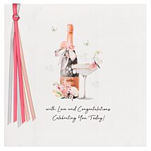 Celebrating You Bubbles Luxury Greetings Card