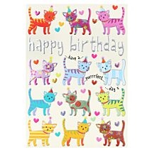 Rise & Shine Cats Birthday Card