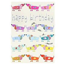Rise & Shine Dogs Birthday Card