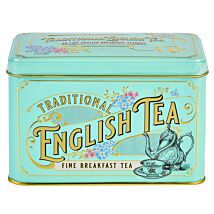 Vintage Victorian Tea Tin with 40 English Breakfast Tea Bags