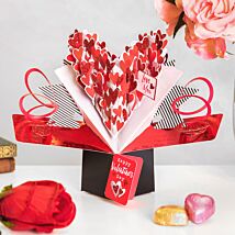 ‘Love You’ Pop Up Hearts Valentines Card