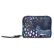 Midnight Tahiti Leopard Small Zip Purse