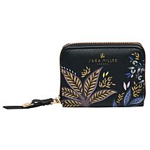 Black Botanic Small Zip Purse