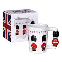 London Guardsman Figure Shaped Handle Mug