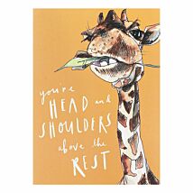 ‘Head & Shoulders Above’ Giraffe Greetings Card