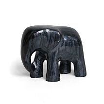 Aluminark Brushed Black Medium Elephant Ornament
