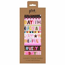 Paper Salad Birthday Pink Stripe Tissue Paper