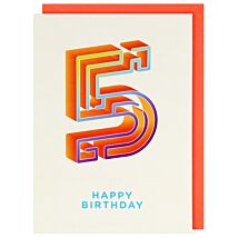 Tiny & Terrific 5th Birthday Card