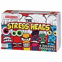 Stress Heads Box Of 6 Monster Men’s Socks