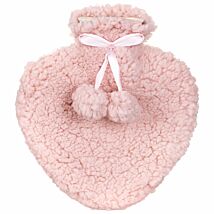 Pink Heart Teddy 1L Hot Water Bottle