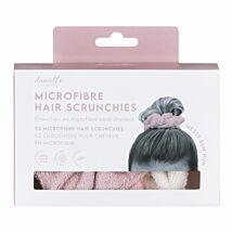 Pink & Cream Pack Of Two Microfibre Hair Scrunchies