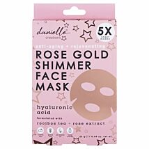 Rose Gold Shimmer Anti-Aging Pack Of Five Sheet Masks