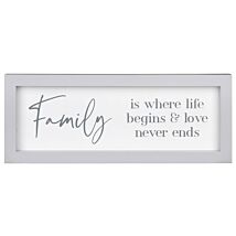 Moments ‘Family’ Long Wall Plaque