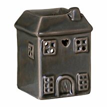 Hestia Dark Grey Small Ceramic House Wax Melt & Oil Warmer