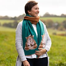 ‘Contentment’ Foxes Winter Scarf