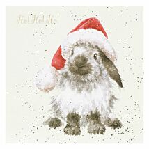 ‘Ho! Ho! Ho!’ Rabbit Christmas Card 