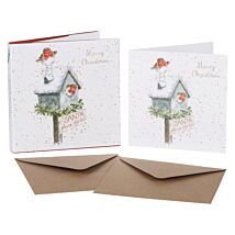‘Please Stop Here’ Set of 8 Gold Foiled Christmas Cards