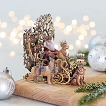 Santa’s Dog Sleigh 3D Christmas Card