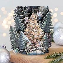 Trees 3D Christmas Card