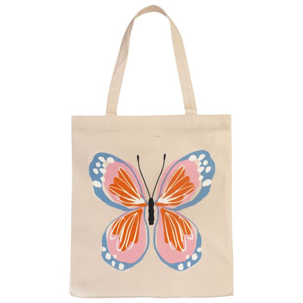 Kate Spade New York Butterfly Canvas Book Tote Bag Campus Gifts