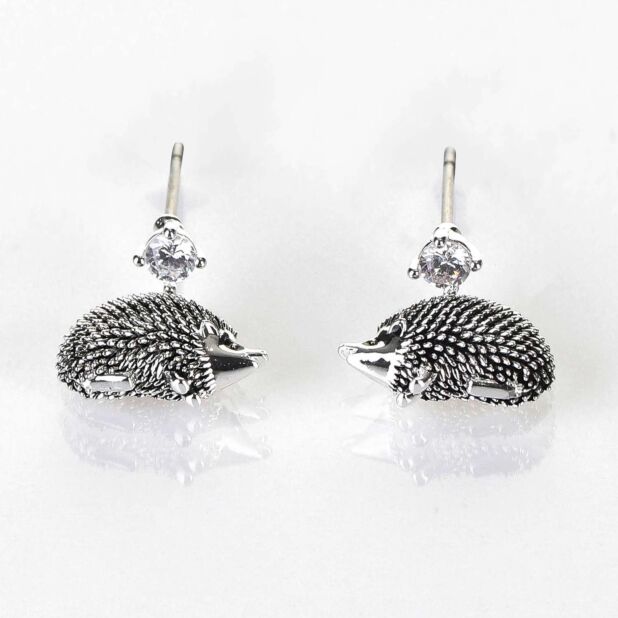 Equilibrium Country Hedgehog Silver Plated Earrings