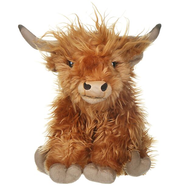 Living Nature Large Highland Cow with Sound Campus Gifts