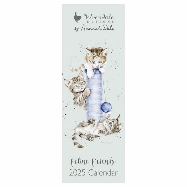 Wrendale 'Feline Friends' 2025 Slim Calendar Campus Gifts