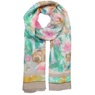 Cream Spring Garden Scarf