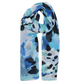 Blue Animal Print Scarf