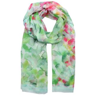 Green Abstract Splash Scarf