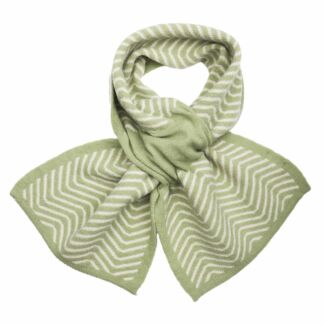 Green Herringbone Pull Through Scarf