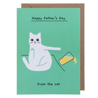Pint Glass Cat Father’s Day Card