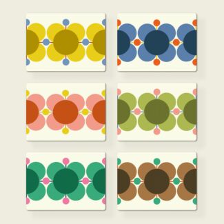Atomic Flower Set of 6 Placemats