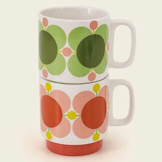 Atomic Flower Bubblegum/Basil Set of 2 Mugs