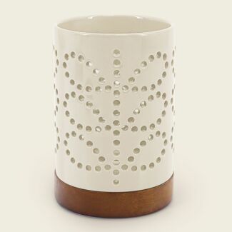 Linear Stem Ceramic Cream Lantern