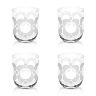 Atomic Flower Set of 4 Water Glasses