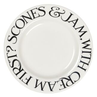 Black Toast Scones & Jam 8 1/2 Inch Plate