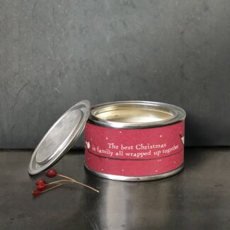 ‘Best Christmas Is Family’ Christmas Candle